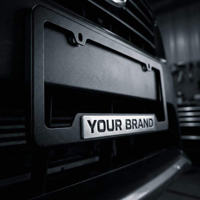VONVIX custom YOUR BRAND license plate frame